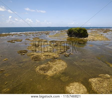 View of Panama coastline on the Pacific side