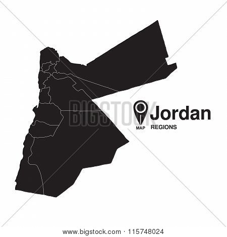 Regions Map Of Jordan