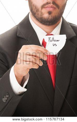 Follow Us Concept.