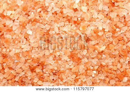 Himalayan red salt photographed closeup of the texture on the entire frame