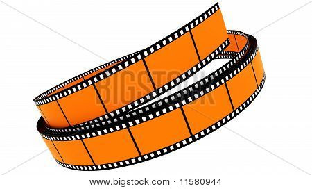 Segment farvefilm rullet op