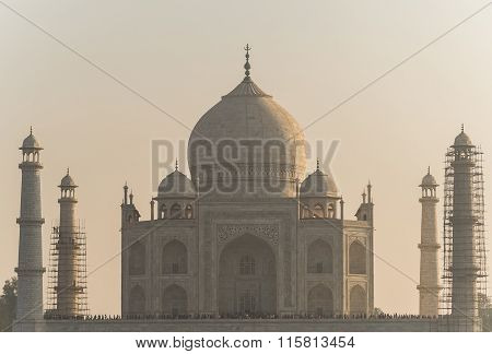 View From Mehtab Bagh To Taj Mahal