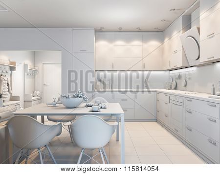 Small Apartments In Pastel Colors.