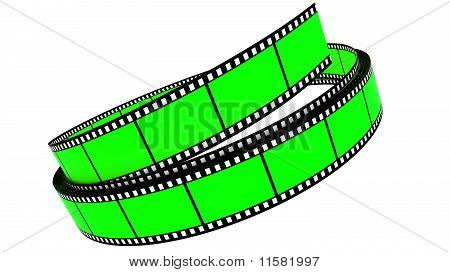 Segment farvefilm rullet op
