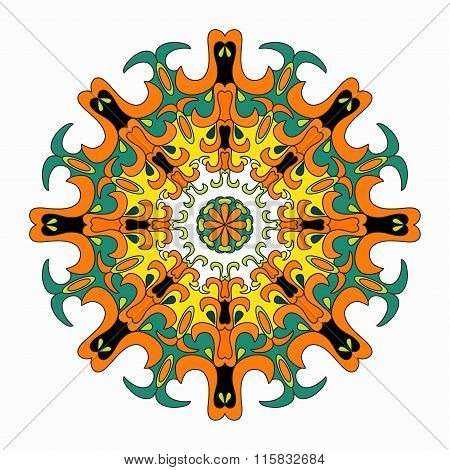 Mandala. Colored Vintage Decorative Elements