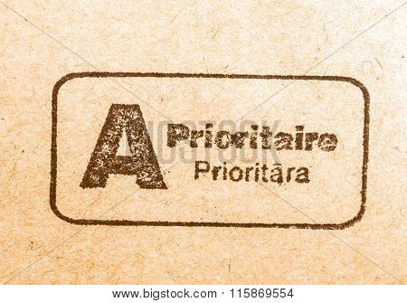 Priority Mail Postmark Vintage