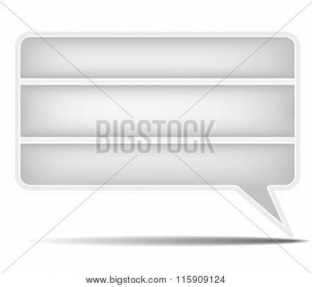 Concept of training. Empty bookshelf in form of dialog. Science about human.