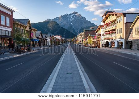 Scenic View Of Banff Townsite