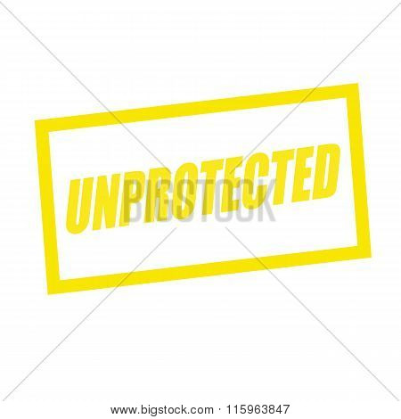 Unprotected Yellow Stamp Text On White