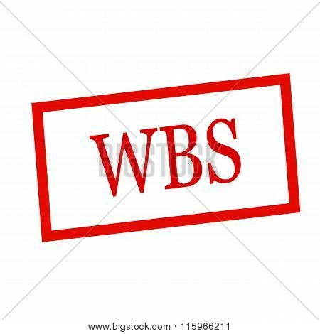 Wbs Red Stamp Text On White