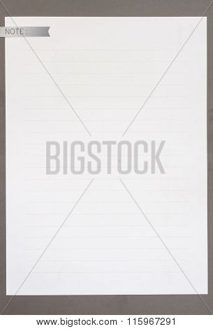 Emptry of Note Paper In Gray Frame