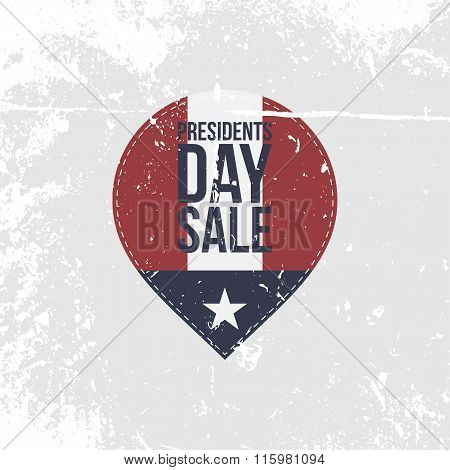 Presidents Day Sale grapgic Label with Text