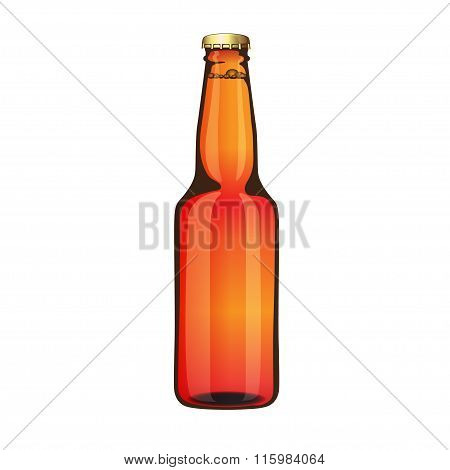 Glass Beer On White Background Isolated.