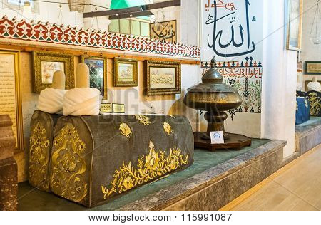 The Sarcofagi In Mevlana Mausoleum
