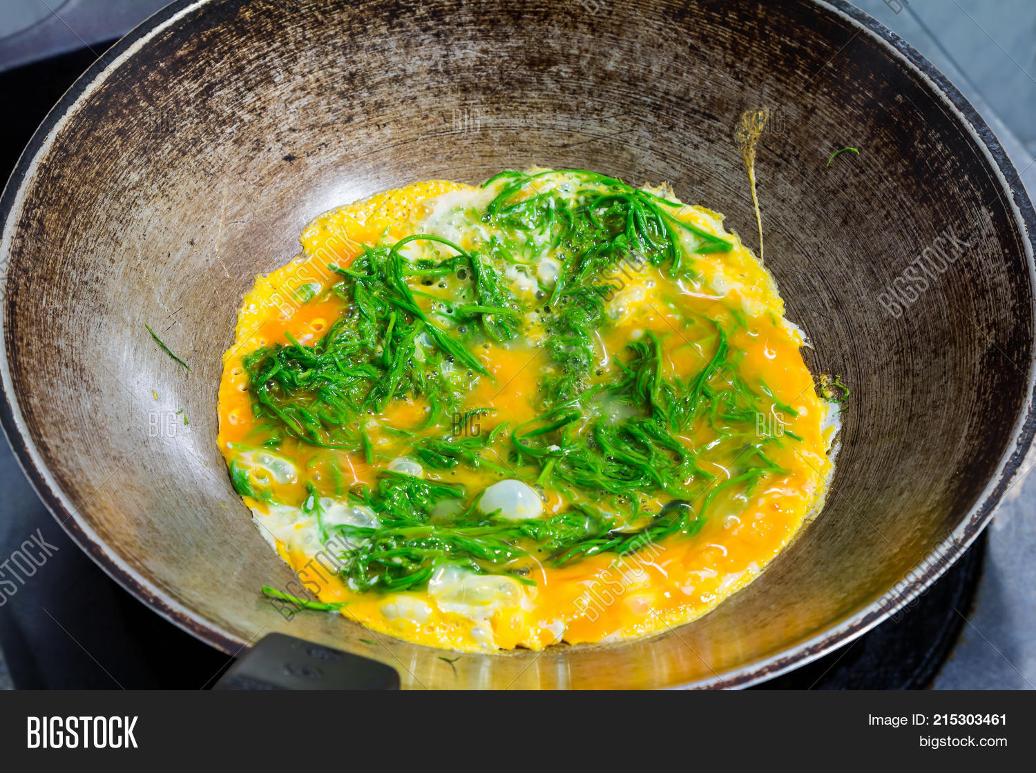 Cha Om Omelette Image Photo Free Trial Bigstock