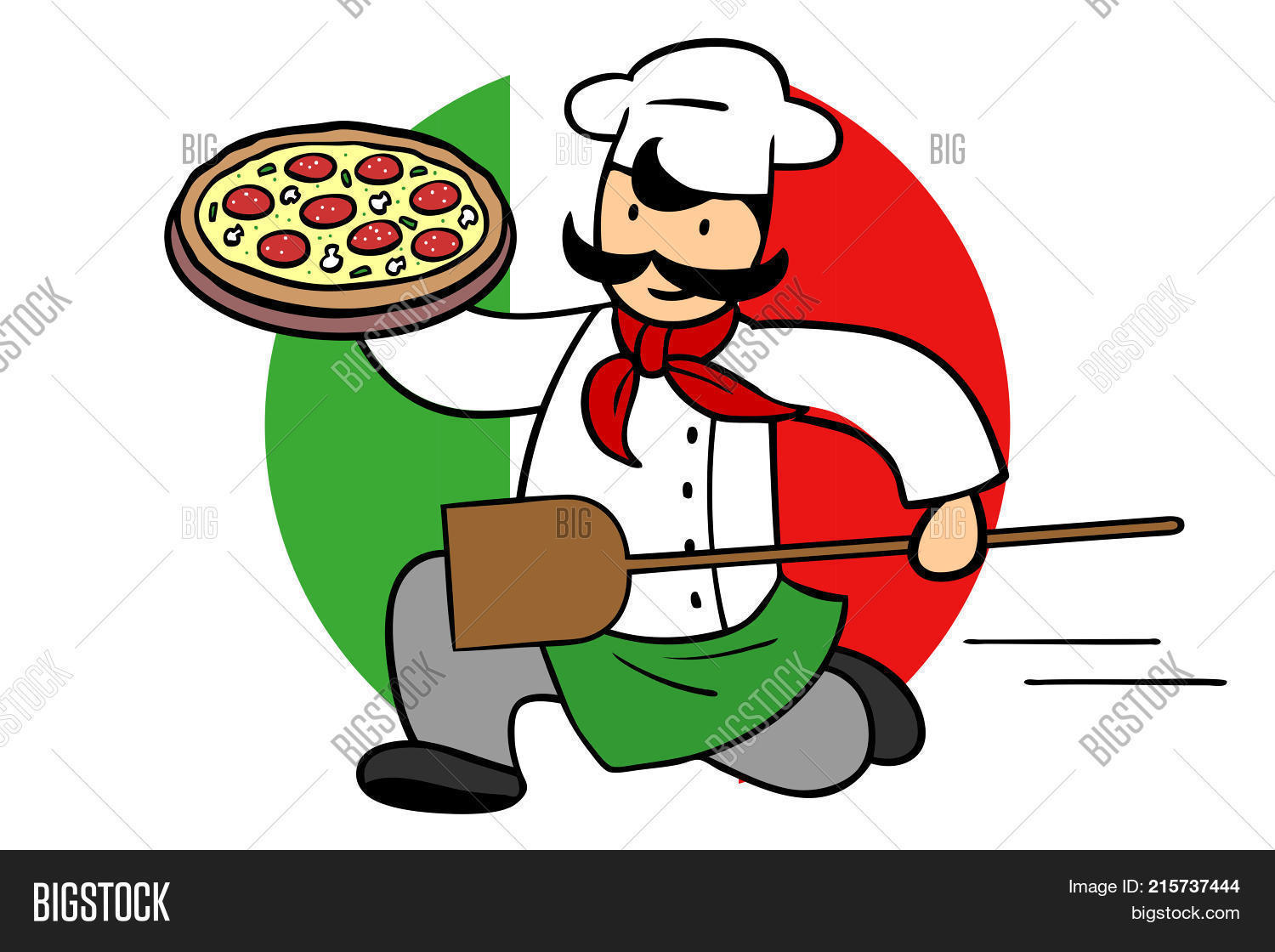 Cartoon Pizza Delivery Image Photo Free Trial Bigstock