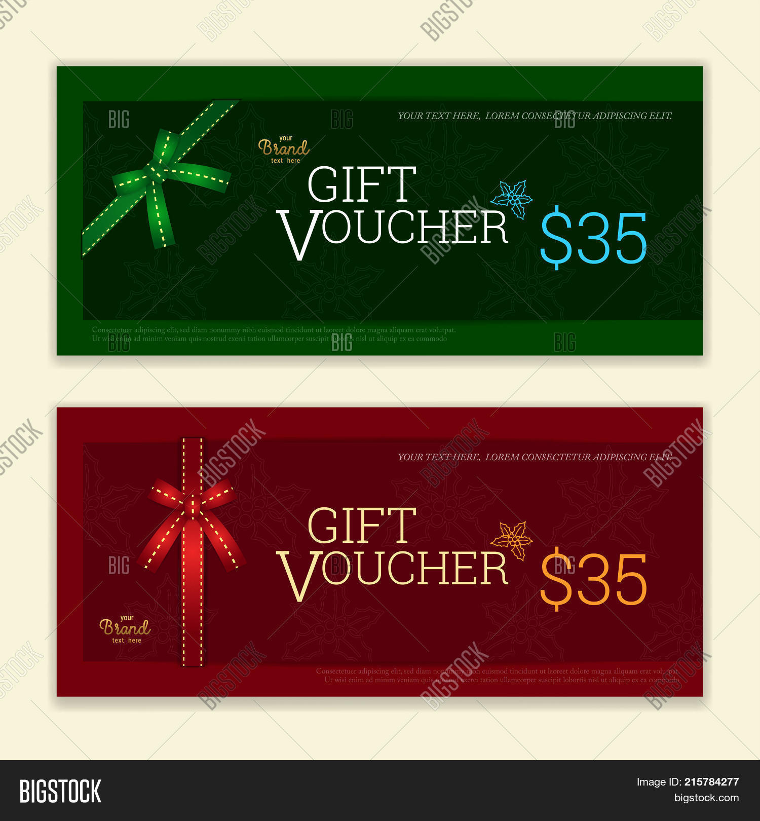 Gift Certificate Vector & Photo (Free Trial) Bigstock