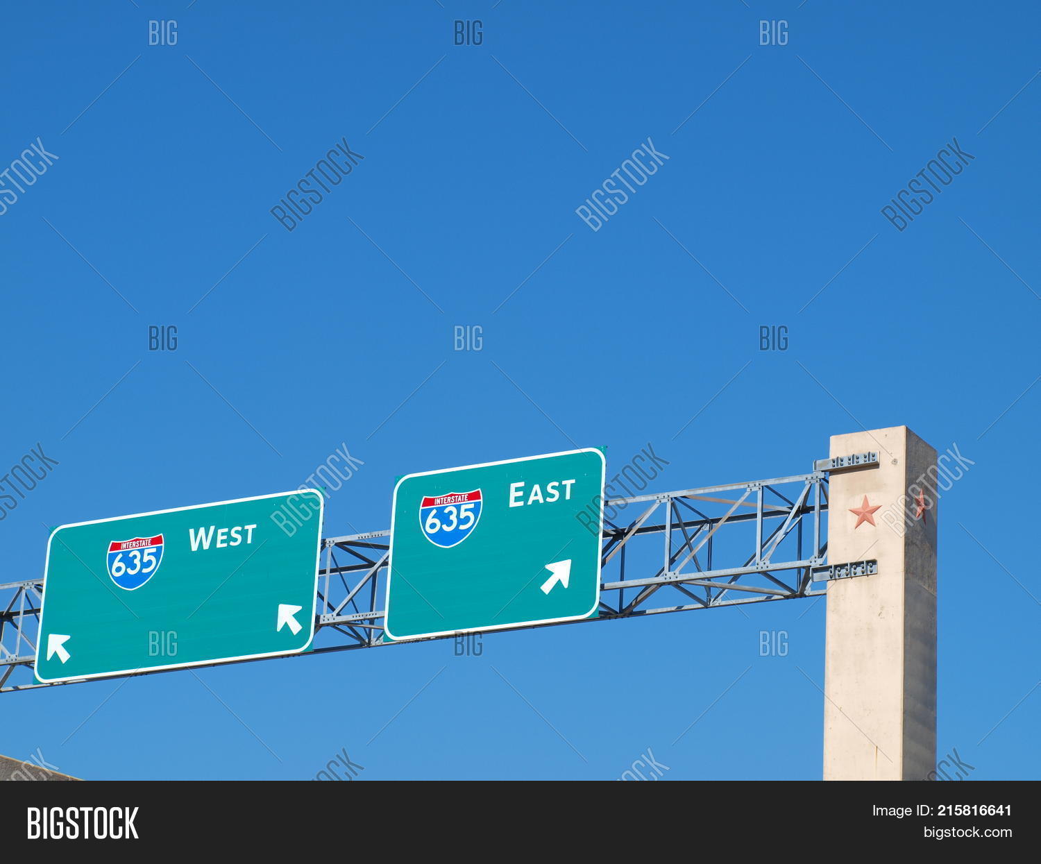 An Overhead Direction Sign Overhead Traffic Signs Image & Photo (Free Trial) | Bigstock