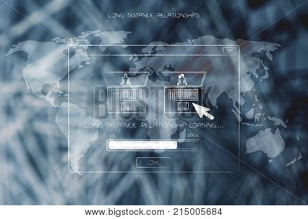Pop-up With Laptop And Profile Picture Long Distance Relationship Loading