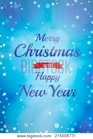 Christmas banner template. Winter holiday design element. New year object.