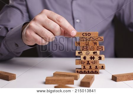 The Concept Of Technology, The Internet And The Network. Businessman Shows A Working Model Of Busine