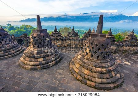 Candi Borobudur, Yogyakarta, Jawa, Indonesia.