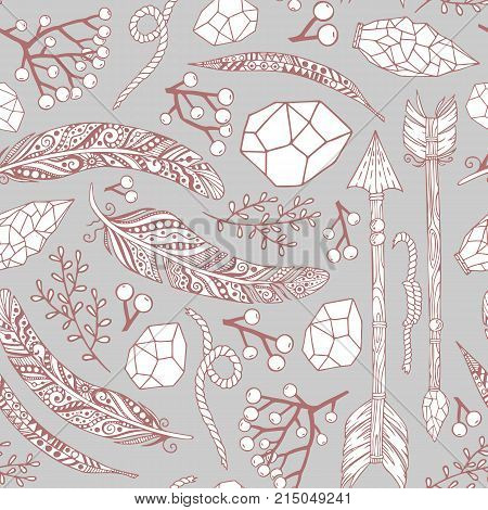 Seamless Pattern In Boho Style