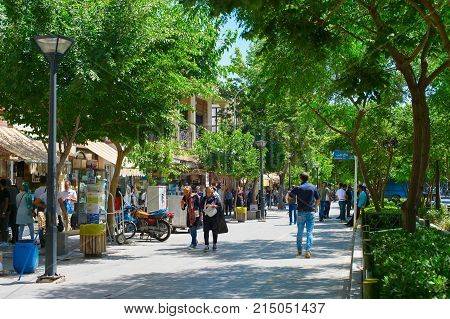 People Walking Tehran Street. Iran
