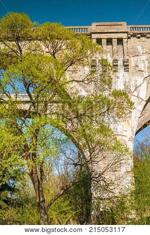 Old Concrete Railway Bridge In Stanczyki, Mazury, Poland
