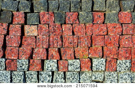 A sample of concrete paving slab for laying tracks.