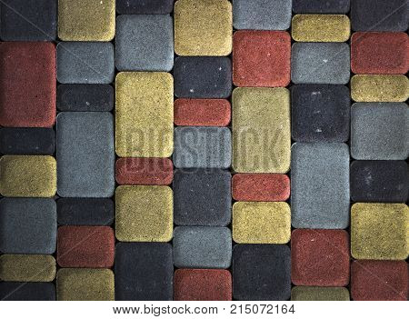 A sample of concrete paving slab for laying tracks.