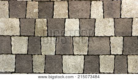 A sample of concrete paving slab for laying tracks.