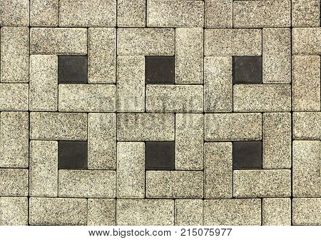 A sample of concrete paving slab for laying tracks.