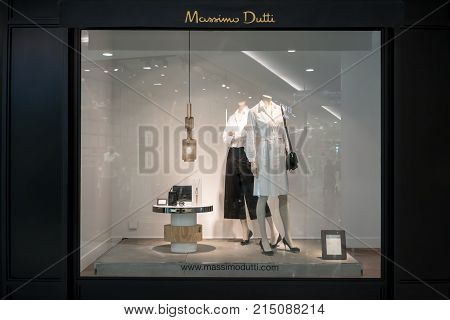 Massimo Dutti Shop At Emquatier, Bangkok, Thailand, Nov 3, 2017