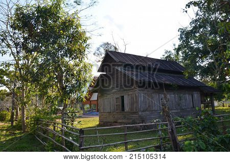 Old Wooden House Thai Style At Countryside