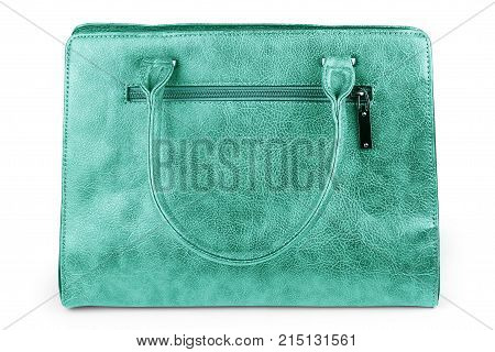 Purple clutch bag isolated on white background