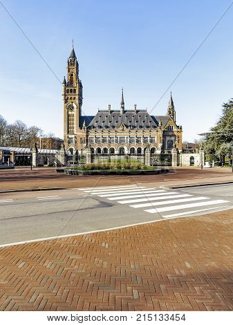 Peace Palace Vredespaleis seat of the International Court of Justice principal judicial organ of the United Nations located at The Hague Netherlands