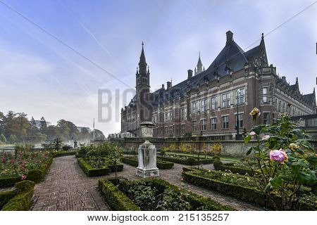 Beautiful building and most visited building in The Hague at Autumn season Netherlands