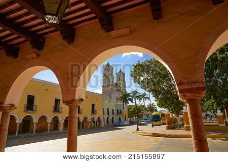 Valladolid San Gervasio church arcs of Yucatan in Mexico
