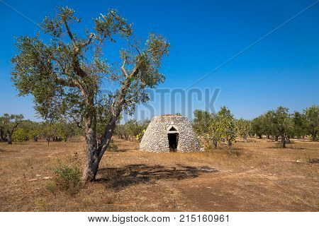 Puglia Region, Italy. Traditional Warehouse Made Of Stone