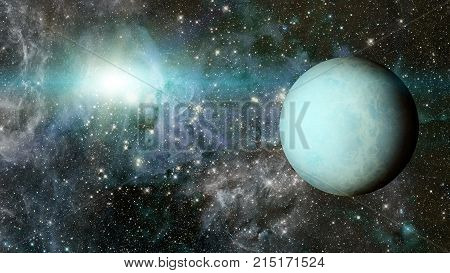 Planet Uranus. Elements of this image furnished by NASA.