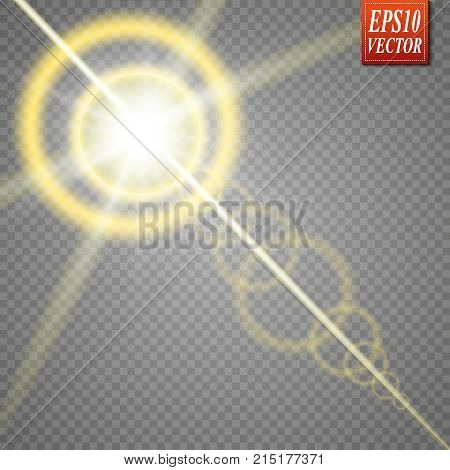 Vector Transparent Sunlight Special Lens Flare Light Effect. Vector
