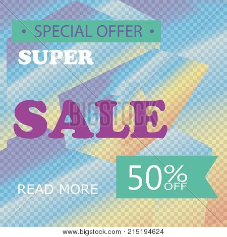 Super Sale Arrow Banner. Big Sale, Clearance. 50off. Vector Illustration Eps 10 Vector