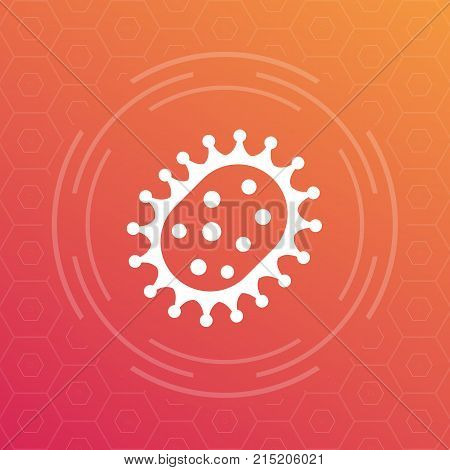 Virus icon, virology, bacteria vector symbol, eps 10 file, easy to edit