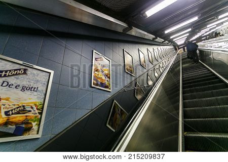 Stockholm, Sweden - 22Nd Of May, 2014. Stockholm Underground Metro Station T-centralen - One Of The