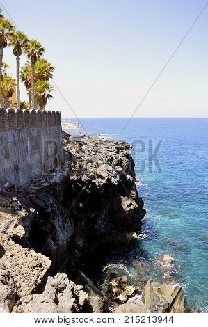Callao Salvaje coast volcanic rock formation in Adeje Tenerife