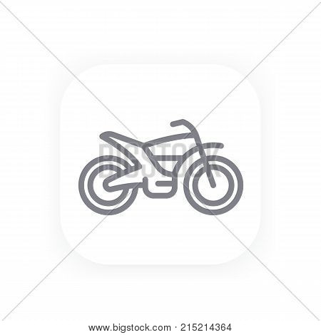 offroad bike line icon, motorcycle vector pictogram, eps 10 file, easy to edit