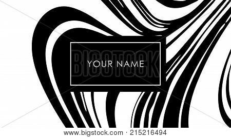 Creative Modern Business Card With Abstract Marble Texture. Vector Design Concept. Stylish Elegant B