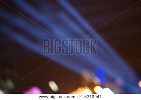 Texture Blur Scene Multicolored Lights And Smoke In Concert With Silhouettes Of Peoplebackground For
