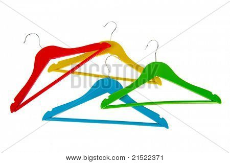 빨간색 파란색 녹색과 노란색에 화려한 코트 hanges